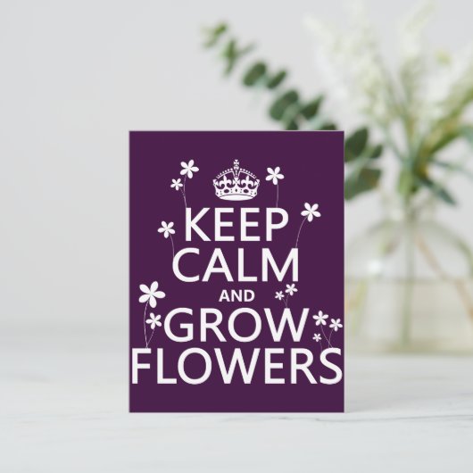 Blume behalten (in allen Farben) Postkarte (Stehend Vorderseite)