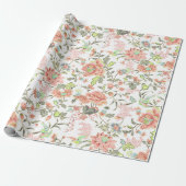 Blume bei Hummingvögeln Geschenkpapier (Ungerollt)