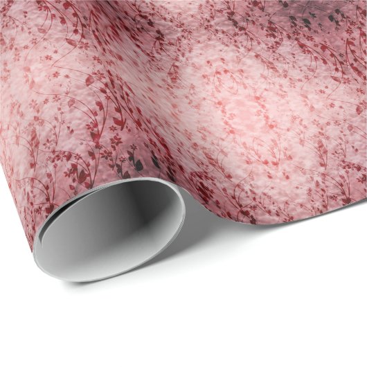 Blume bei Sunset Damask Muster 2 Geschenkpapier (Rolleneckpunkt)