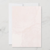 Blume Beige & rosa Aquarell 1. Geburtstag Foto Einladung (Rückseite)