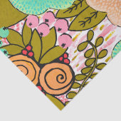 Blume bemalt Art Journal Geschenk Wrap Wrapping Seidenpapier (Detail)
