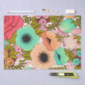 Blume bemalt Art Journal Geschenk Wrap Wrapping Seidenpapier (Handwerk)