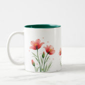 Blume bemalt Tasse (Links)