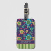 Blume Benutzerdefinierter Mustername Inspirivity Gepäckanhänger (Vorderseite Vertikal)