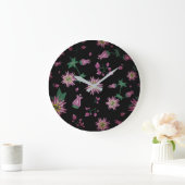 Blume & Berries Nebel Große Wanduhr (Zuhause)