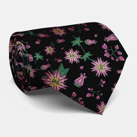 Blume & Berries Nebel Krawatte (Gerollt)