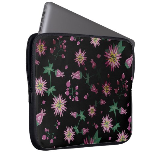 Blume & Berries Nebel Laptopschutzhülle (Vorne Rechts)