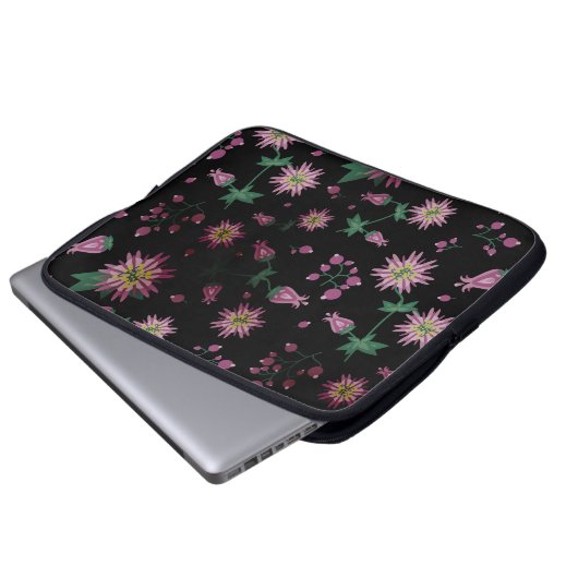 Blume & Berries Nebel Laptopschutzhülle (Vorne Knopf)