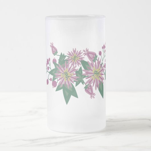 Blume & Berries Nebel Mattglas Bierglas (Mittel)