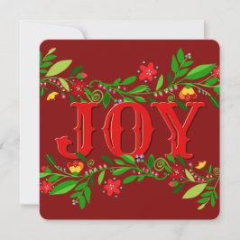 Blume Berry Joy Flat Holiday Card Feiertagskarte