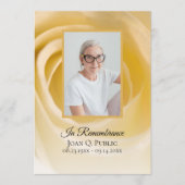 Blume-Bestattungsdienst für Weißrosen Programm (Vorderseite)