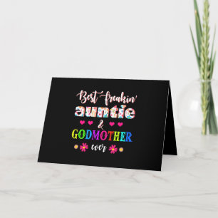 Blume Beste Freakin-Tante und Godmutter je Karte