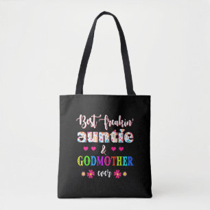 Blume Beste verrückte Tante und Patentante überhau Tasche
