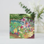 Blume Betten Hütte Garten Kunstprojekt Karte (Stehend Vorderseite)