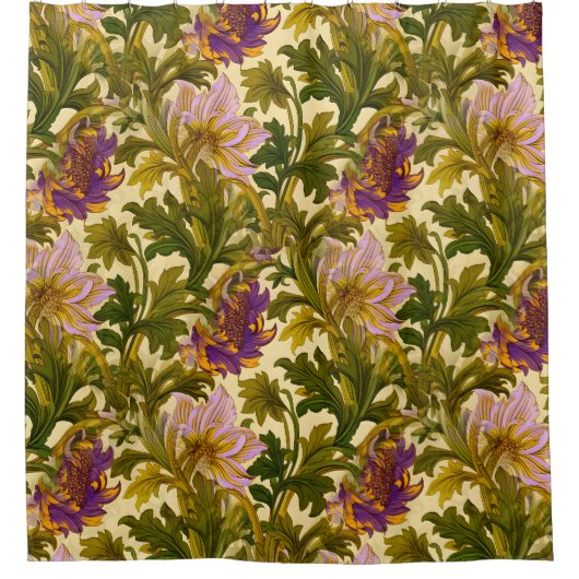Blume bewegen Romantischer Schatten Duschvorhang (Vorderseite)