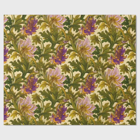 Blume bewegen Romantischer Schatten Geschenkpapier (Flach)