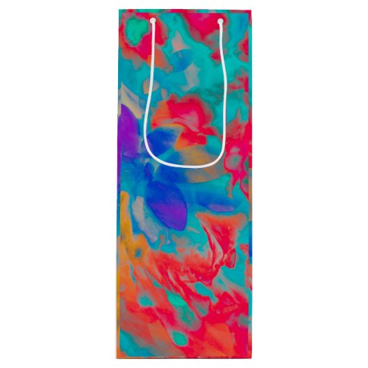 Blume Bewegung Weinbeutel Geschenktüte Für Weinflaschen (Vorderseite)