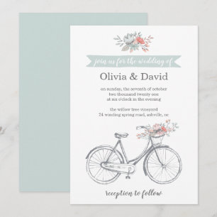 Blume Bicycle Romantische Frühjahrstagung Einladung