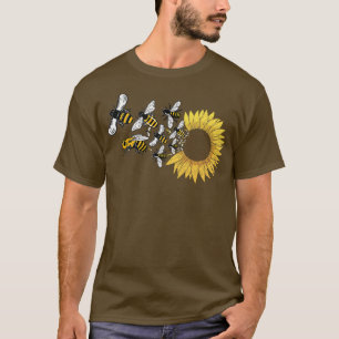 Blume Bienen Sonnenblumen Premium T - Shirt