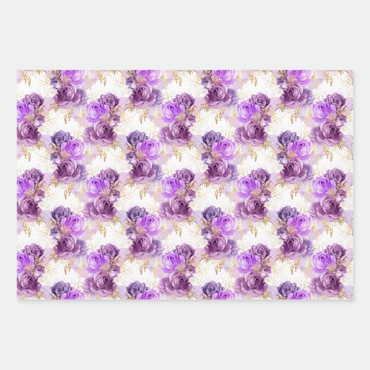 Blume Bienen und Honigwaben Geschenkpapier Set (Vorderseite)