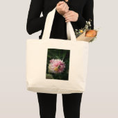 Blume Bienen und Rosa Jumbo Stoffbeutel (Vorderseite (Produkt))