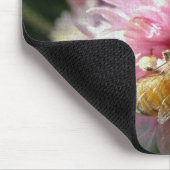 Blume Bienen und Rosa Mousepad (Ecke)