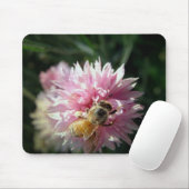 Blume Bienen und Rosa Mousepad (Mit Mouse)