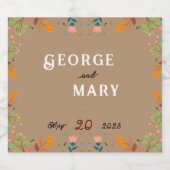 Blume Bierflaschenetikett (Einzelnes Label)