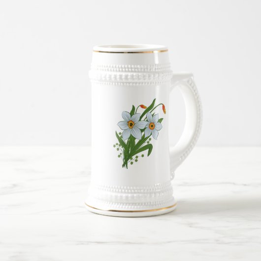 Blume Bierglas (VorderseiteRechts)