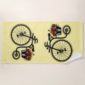 Blume Bike Beach Handtuch - Ihre Farbe (Vorderseite)