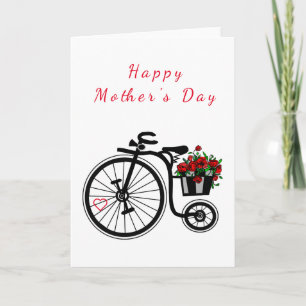 Blume Bike Mother Day Card Karte