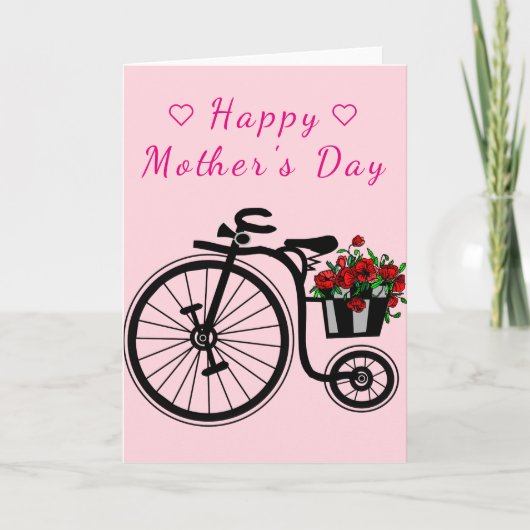 Blume Bike Mother Day Card Karte (Vorderseite)