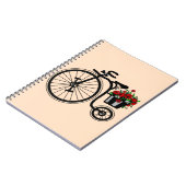Blume-Bike-Notebook - Ihre Farbe - Text Notizblock (Linke Seite)