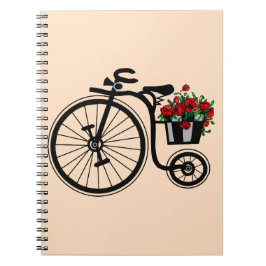 Blume-Bike-Notebook - Ihre Farbe - Text Notizblock