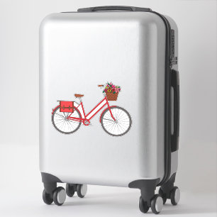 Blume Bike - Rot Aufkleber