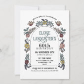 Blume Bird and Garden Meilenstein Einladung (Vorderseite)