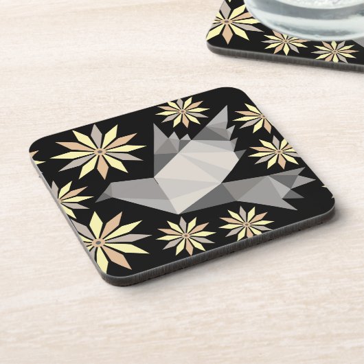 BLUME BIRD BEVERAY COASTER GETRÄNKEUNTERSETZER (Linke Seite)