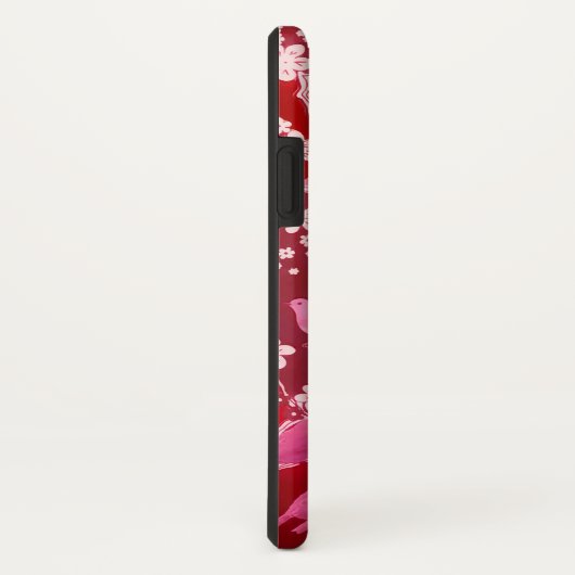 Blume Bird Cheroms Blüten Rosa Case-Mate iPhone Hülle (Hinten/Rechts)