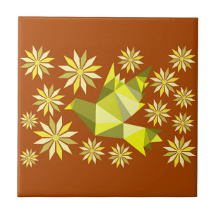BLUME BIRD DEKORATIVE KERAMIK TITEL FLIESE
