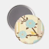 Blume Bird Design Magnet (Vorderseite/Rückseite)