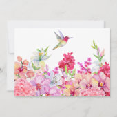 Blume Bird garden Brautparty Einladung (Rückseite)