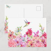 Blume Bird Garden Postkarte (Vorne/Hinten)