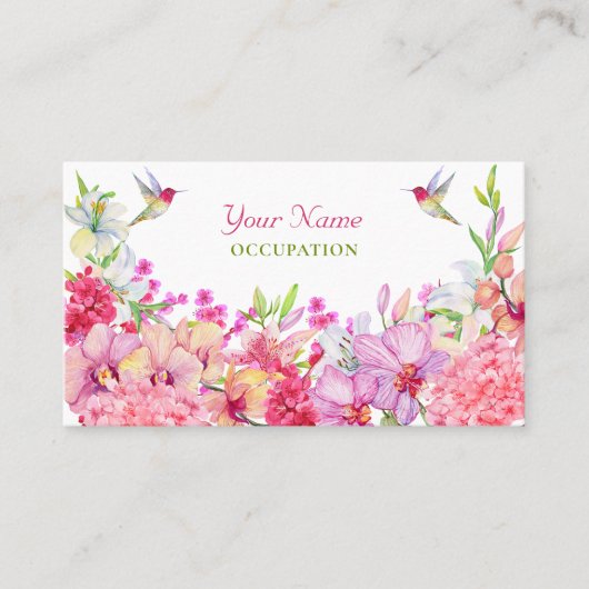 Blume Bird Garden Visitenkarte (Vorderseite)