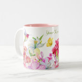 Blume Bird Garden Zweifarbige Tasse (Vorderseite Links)