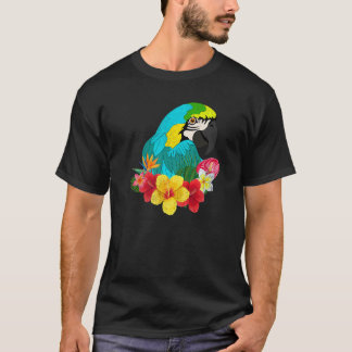 Blume Bird Jungle Animal Tropical Macaw Parrot T-Shirt