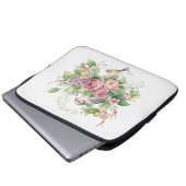 Blume Bird Laptopschutzhülle (Vorne Knopf)