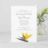 Blume "Bird-of-paradise" Einladung zur Hochzeit (Stehend Vorderseite)