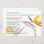 Blume Bird of Paradise Hochzeit Einladung (Vorne/Hinten)