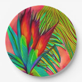 Blume Bird of Paradise Pappteller (Vorderseite)