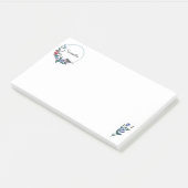 Blume Bird Personalisiert Post-it Klebezettel (angewinkelt)